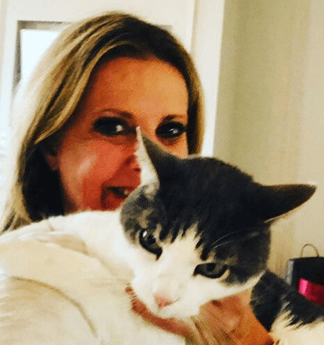 Cheryl Casone with her cat Milo 